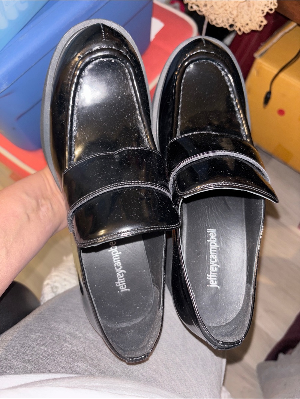 Jeffrey Campbell Women’s Black Patent Loafers size 8